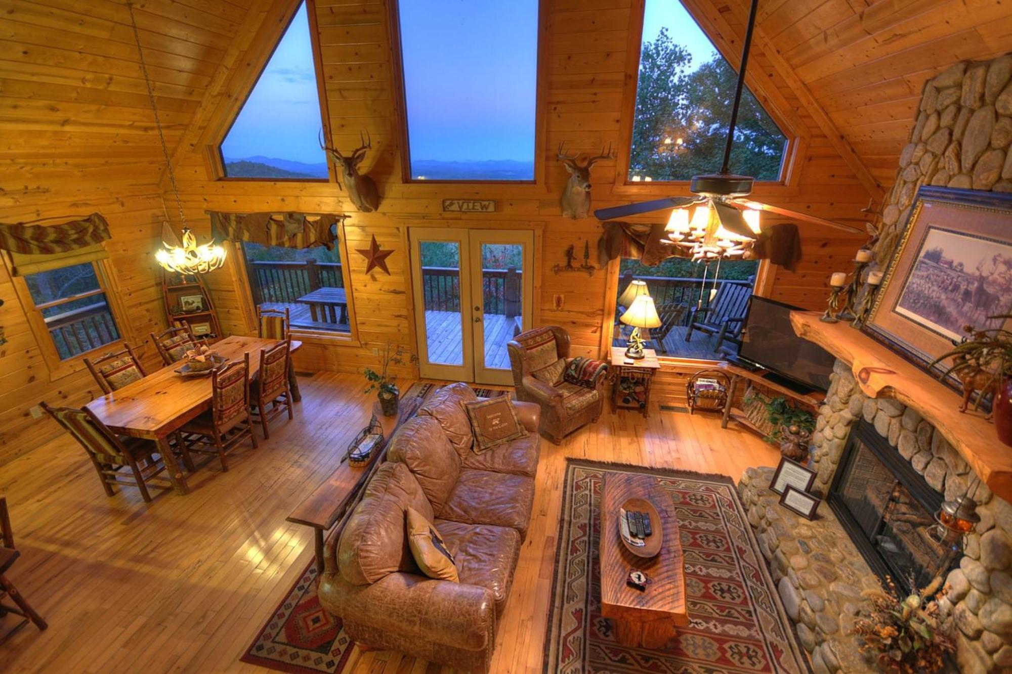 The View Sweeping Mountain Views Gas Fireplace Game Room Hot Tub Blue Ridge Luaran gambar