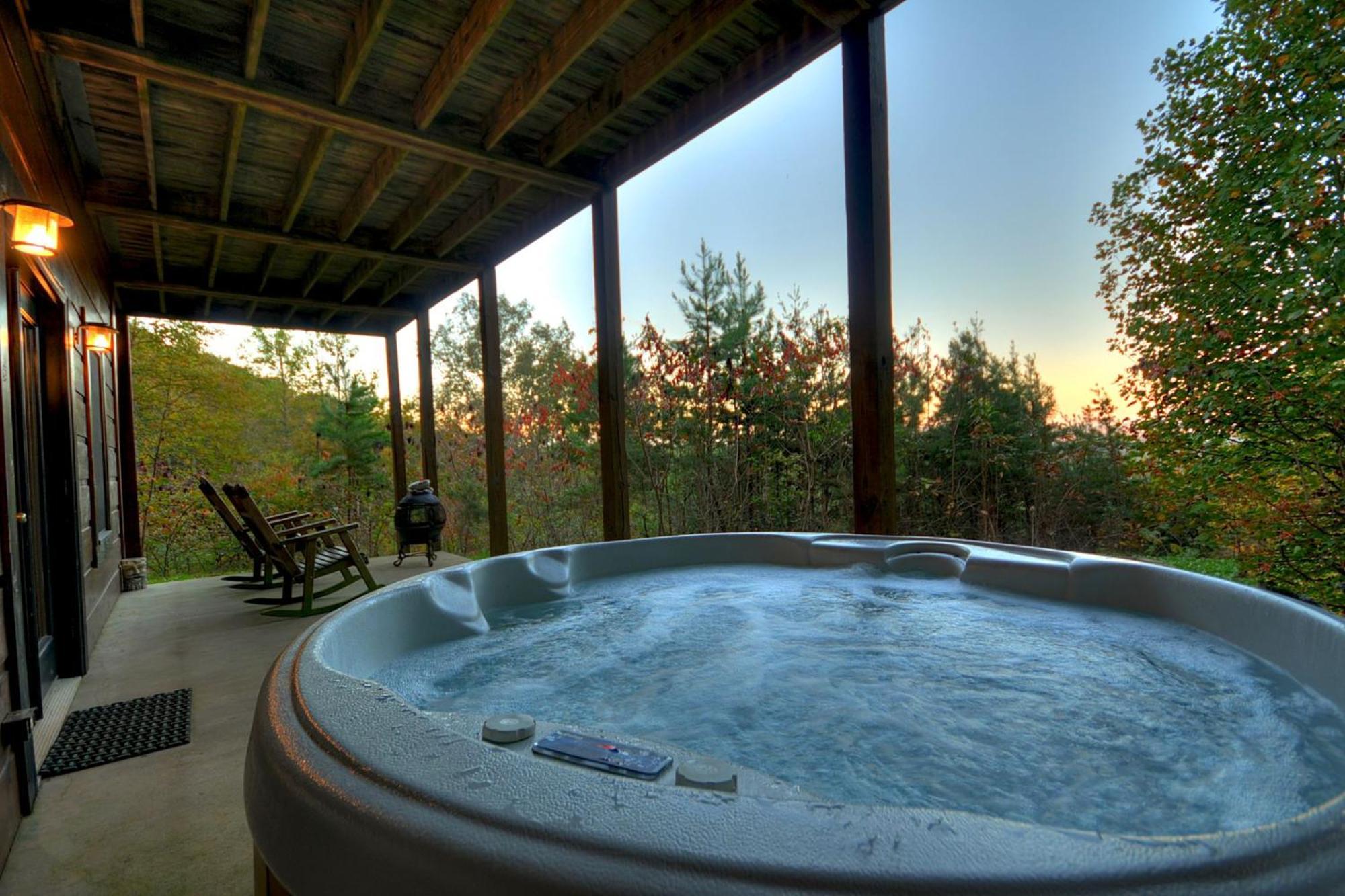 The View Sweeping Mountain Views Gas Fireplace Game Room Hot Tub Blue Ridge Luaran gambar