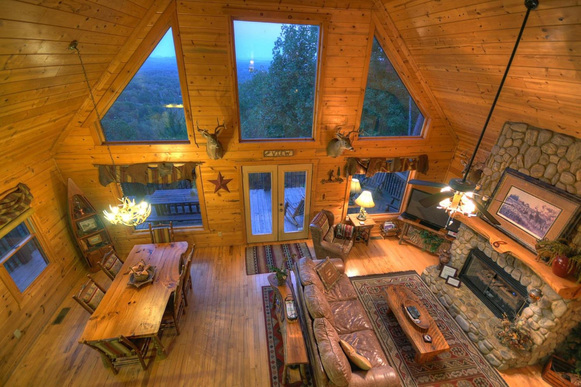 The View Sweeping Mountain Views Gas Fireplace Game Room Hot Tub Blue Ridge Luaran gambar